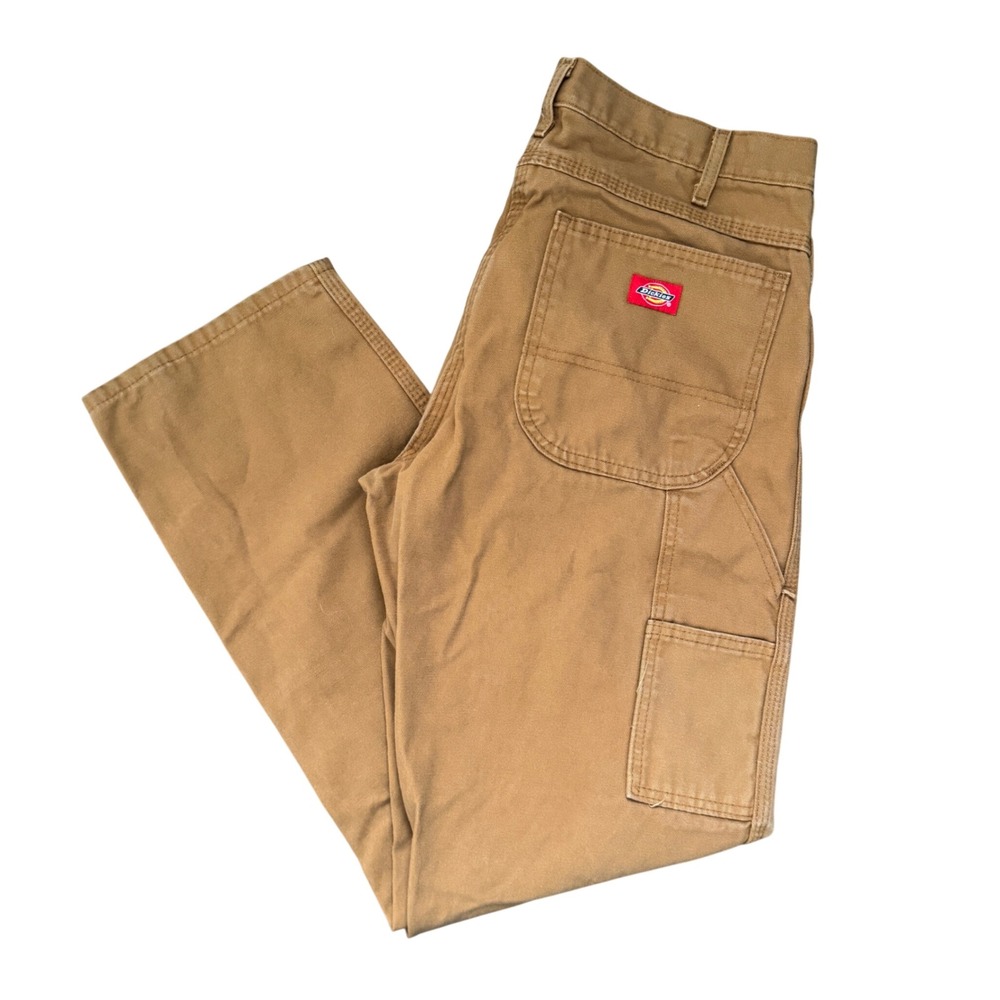 Dickies W816ABG Brown Duck Canvas Carpenter Work Pants Mens 32x32